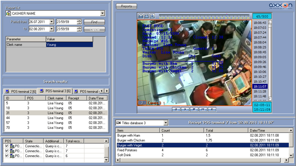 Features of POS module. Search presets and reporting.